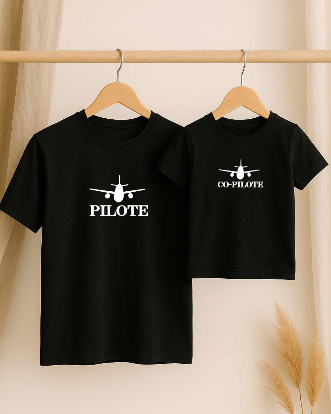 Coffret textile personnalisé t-shirt adulte et t-shirt enfant