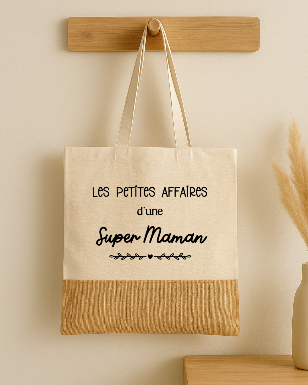Tote bag coton et jute les petites affaires de