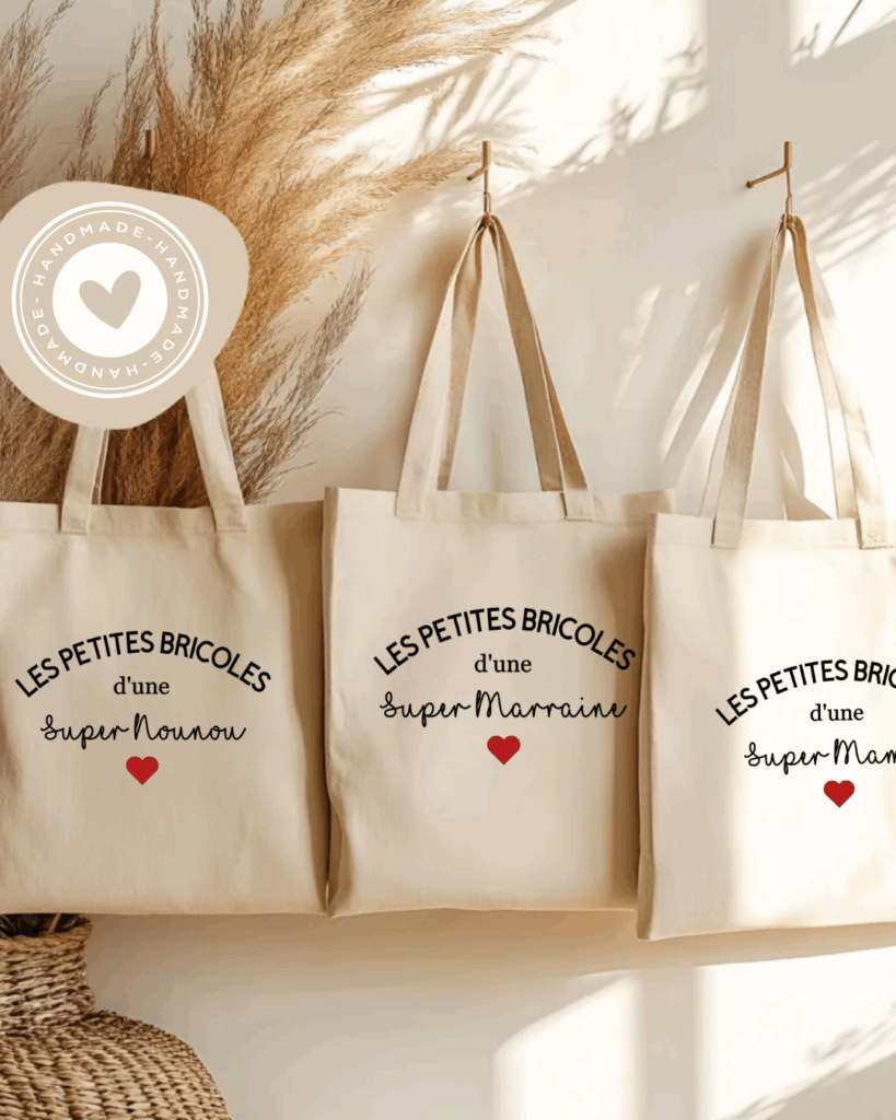 Tote bag en coton personnalisé les petites bricoles de
