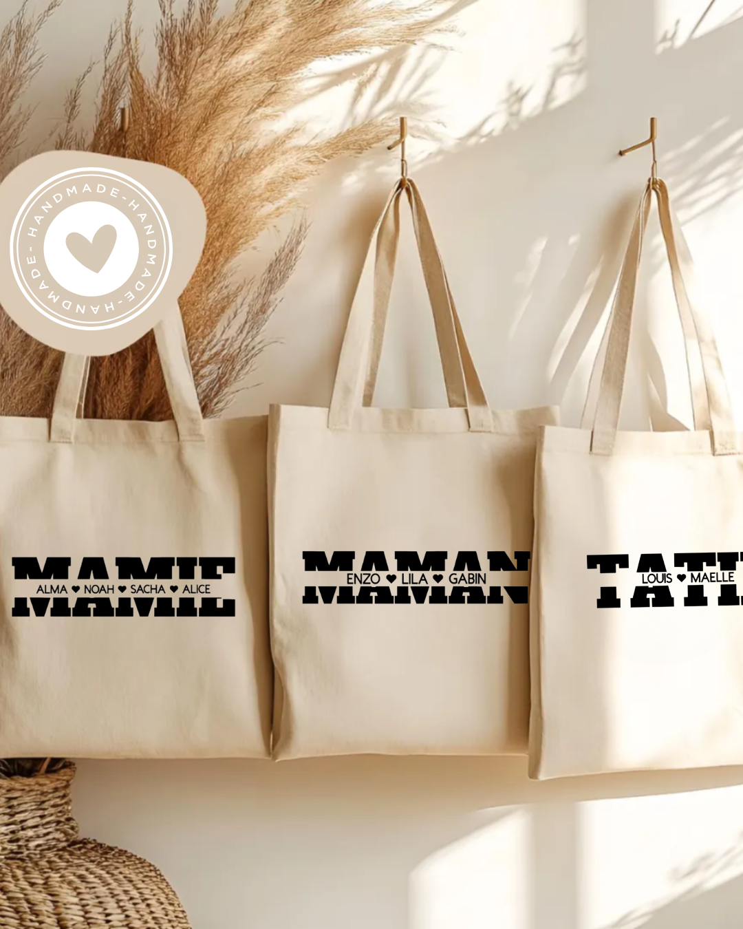 Tote bag coton personnalisé prénom