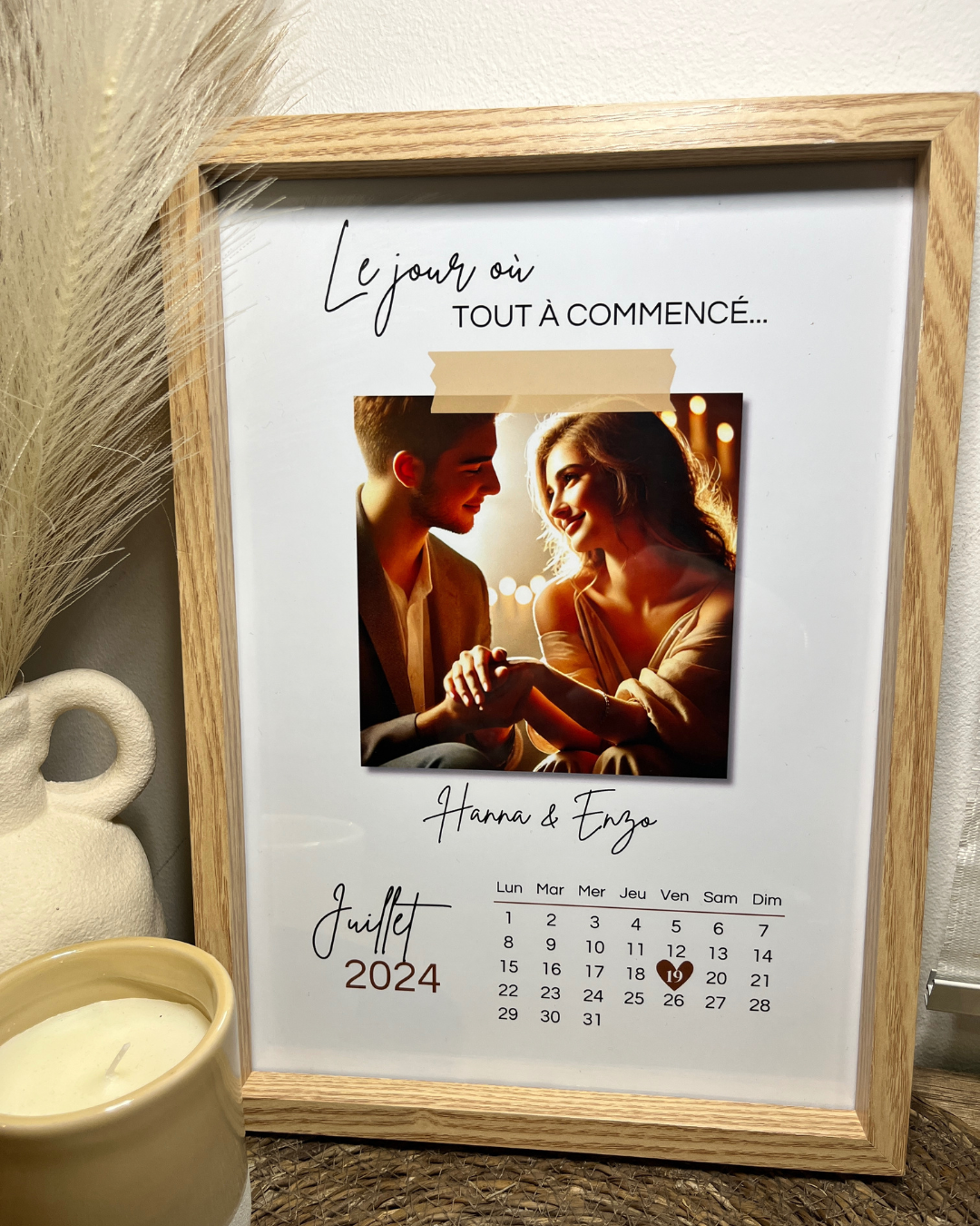 Cadre calendrier avec photo personnalisé