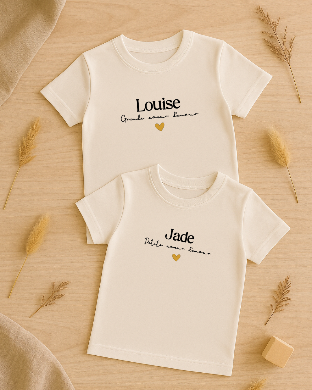 Coffret textile personnalisé t-shirts enfant