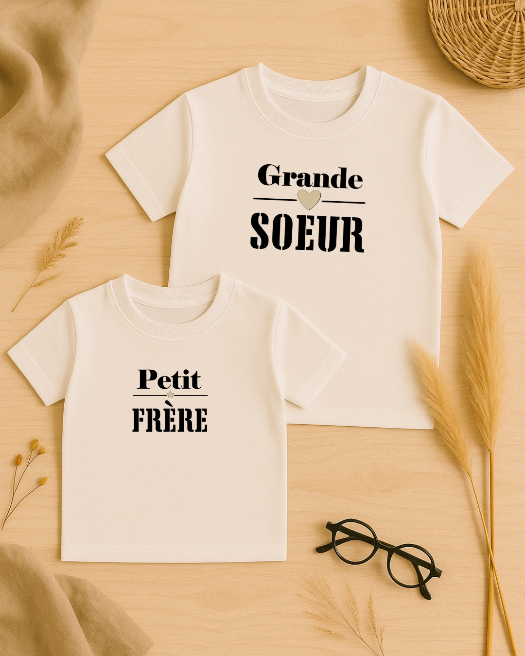 Coffret textile personnalisé t-shirts enfant