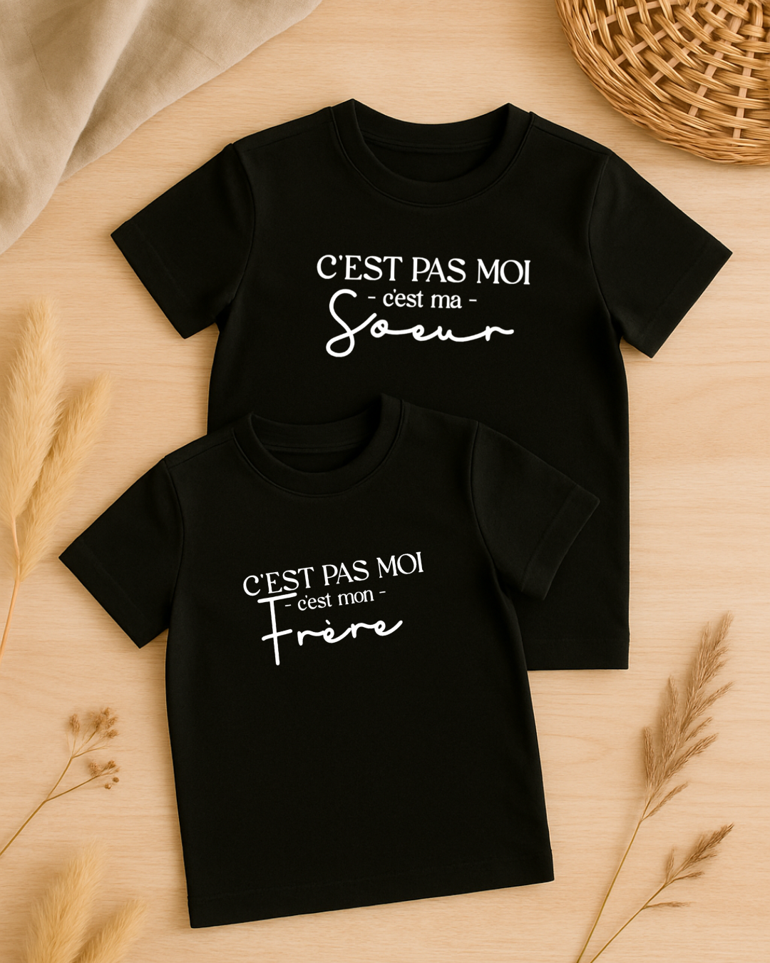 Coffret textile personnalisé t-shirts enfant