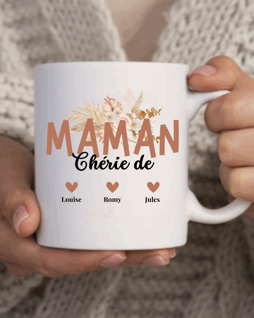mug personnalisé avec appellation et prénom de votre choix