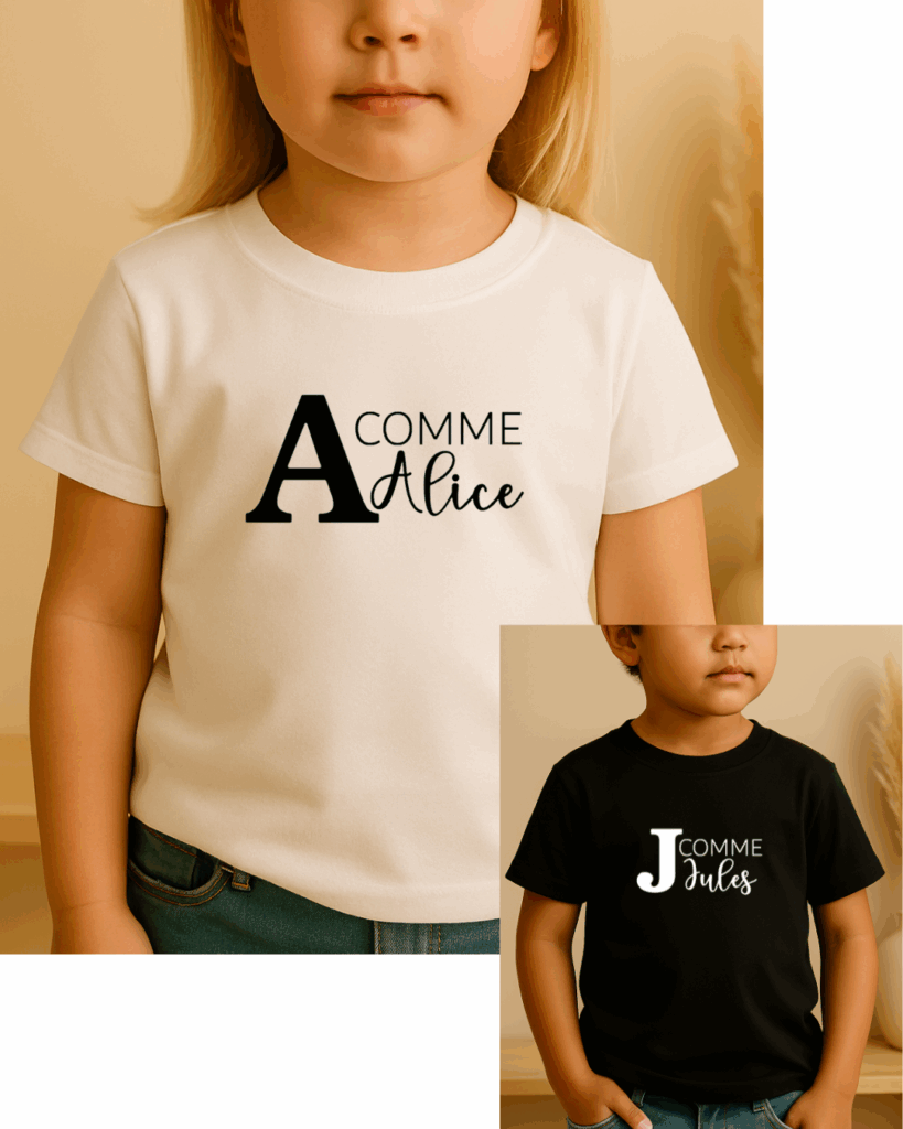 T-shirt personnalisé enfant avec prénom