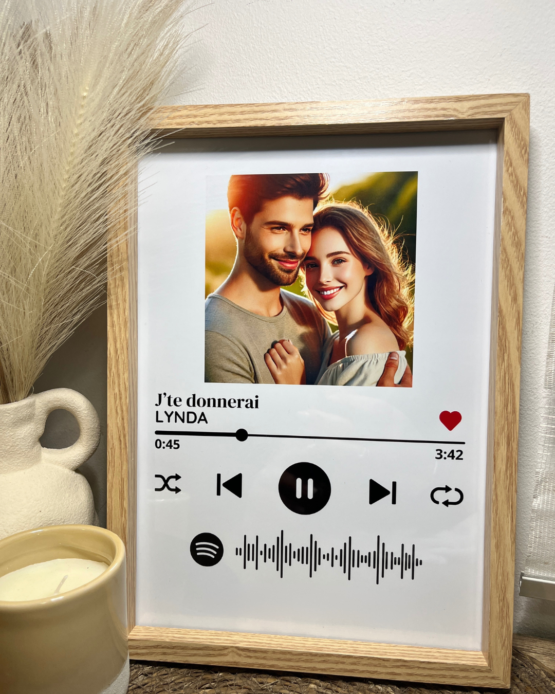 Cadre musique préférée avec photo personnalisé