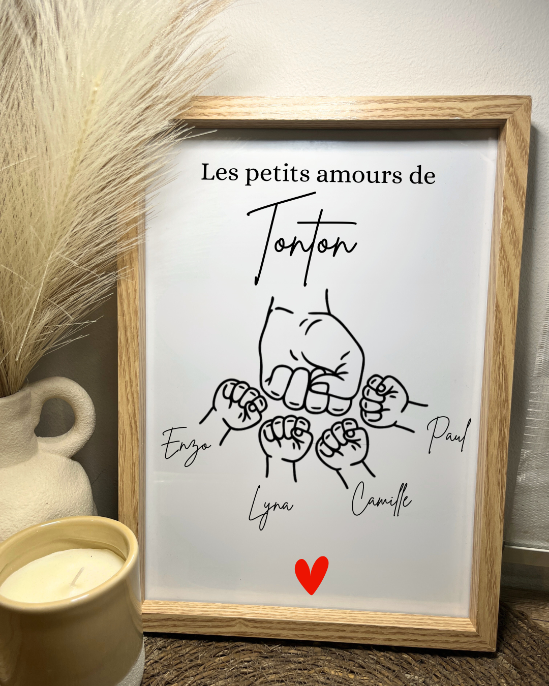Cadre personnalisé le petits amours de