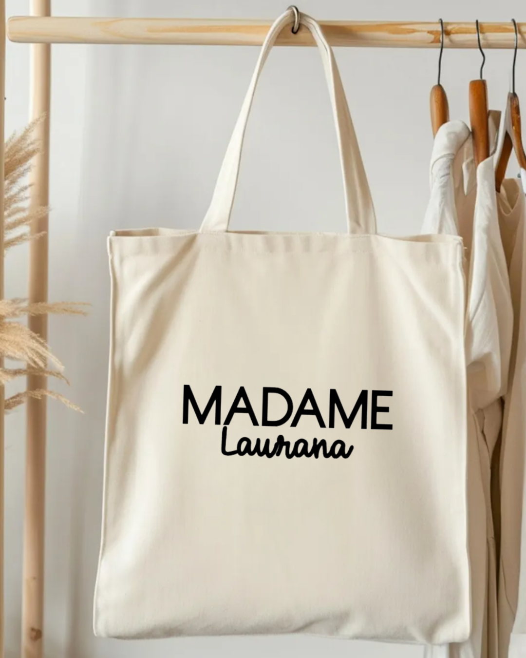 Tote bag coton personnalisé madame + prénom