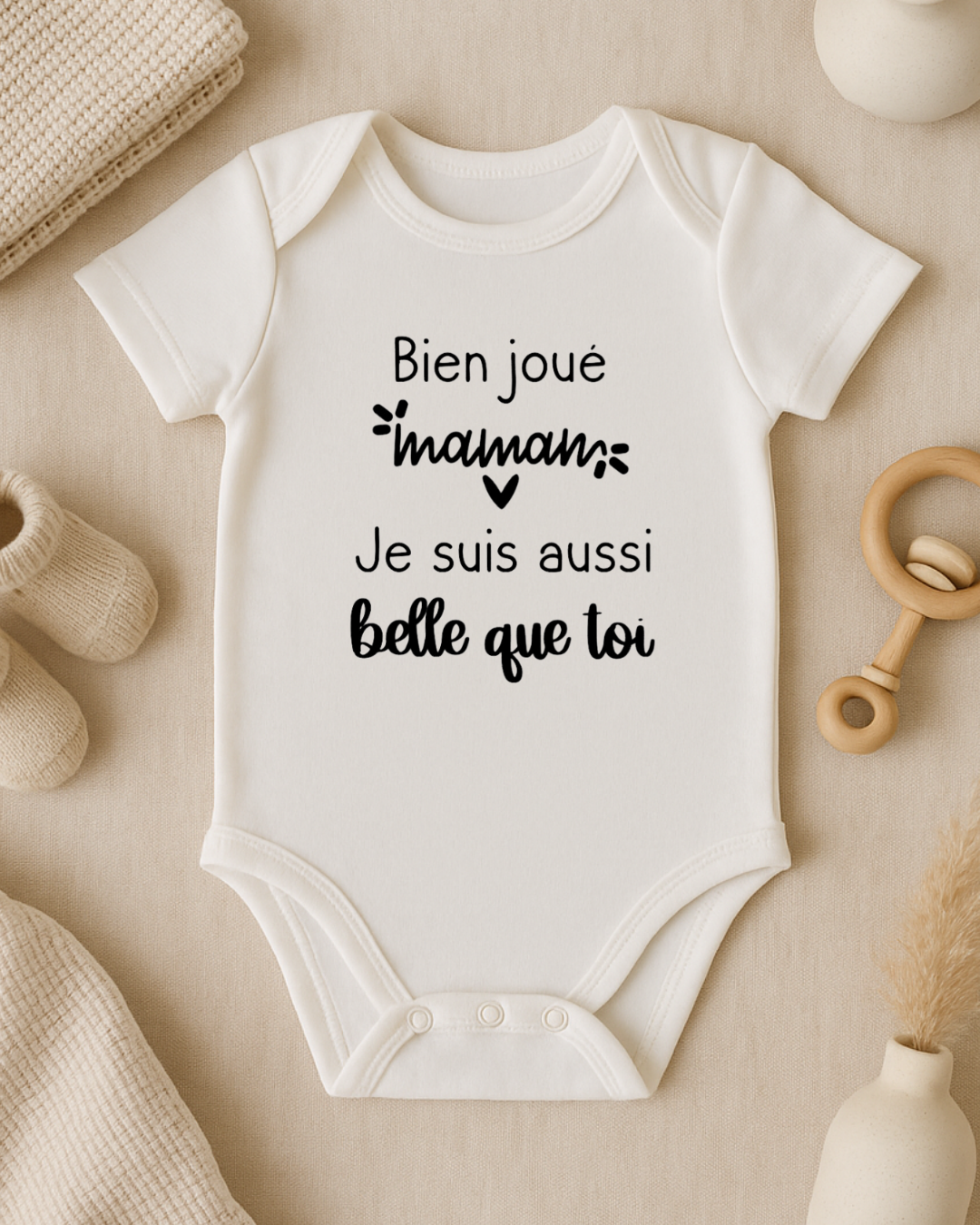 Body bébé inscription: bien joué maman je suis aussi belle que toi