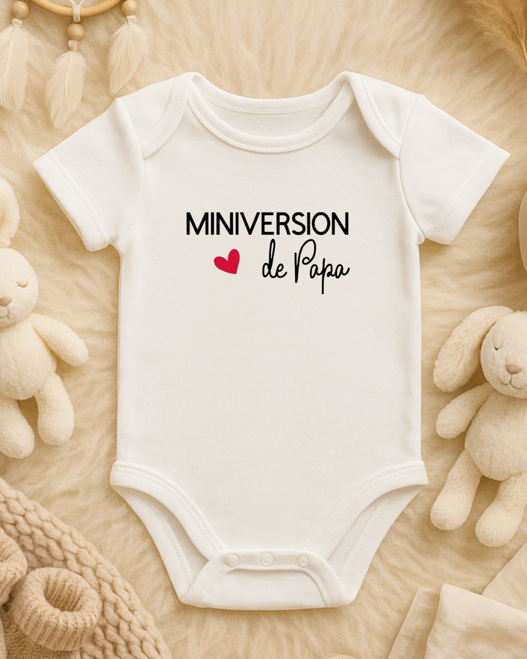 Body bébé inscription: miniversion de papa, texte modifiable