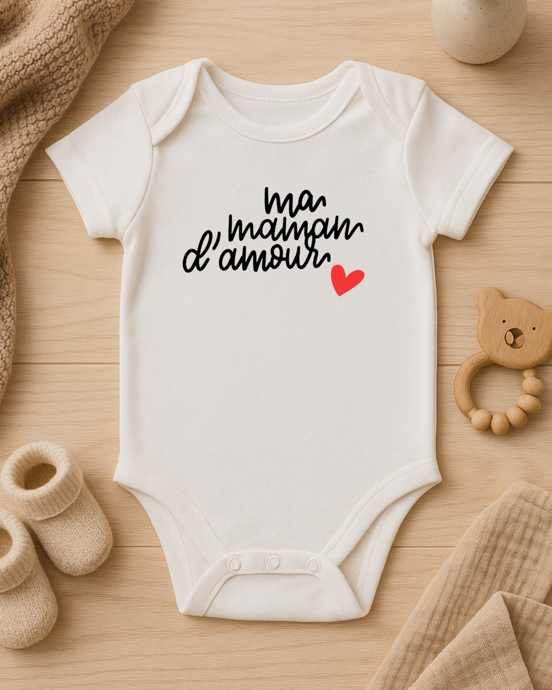 Body bébé inscription: ma maman d'amour