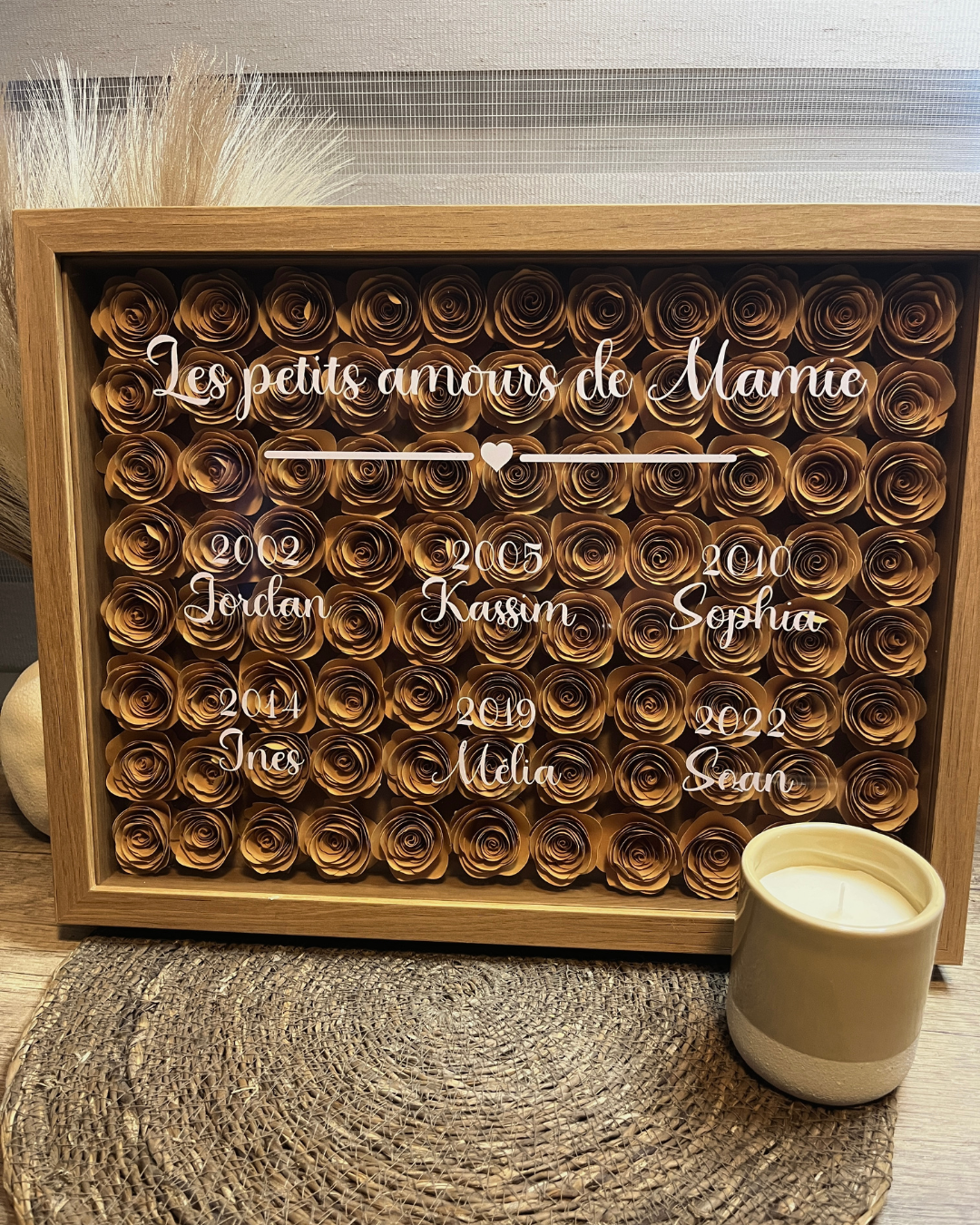Cadre vitrine rectangulaire les petits amours de personnalisé
