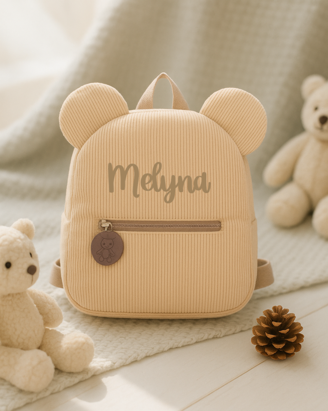 Sac a dos ourson personnalisé avec prénom